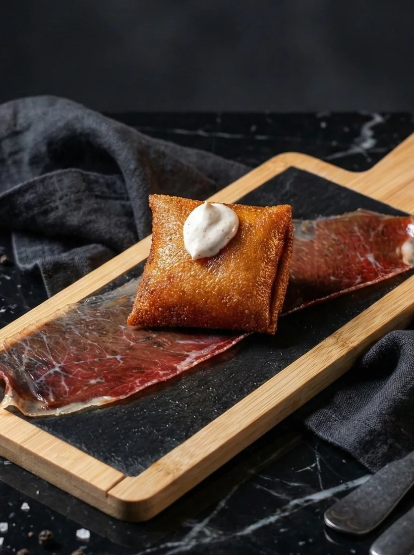 Pintxo de Huevo con Cecina